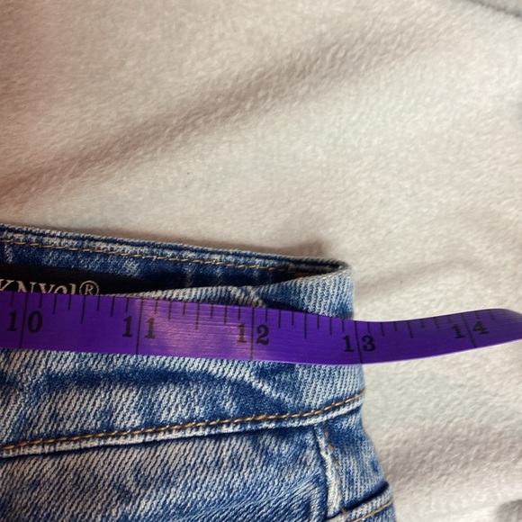 NWT Blank NYC Distressed high rise wide flare blue Jeans size 24 - Picture 9 of 12